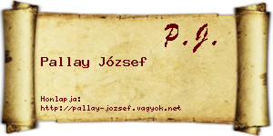 Pallay József névjegykártya
