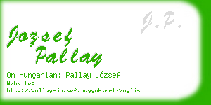 jozsef pallay business card